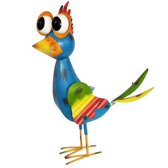 Santa's Workshop 18" Blue Iron Jungle Bird
